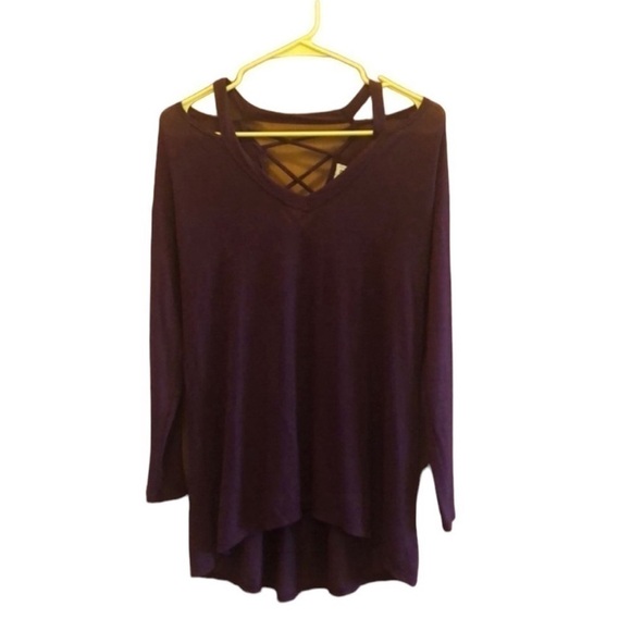 Nordstrom Size Small Open Back Purple Top. - Picture 2 of 6